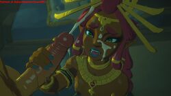 ai ai_art ai_generated azure993 breasts cum cum_on_face cumming cumshot facial female female_focus gerudo girl handjob riju stroking_penis the_legend_of_zelda uncensored zelda_(breath_of_the_wild) zelda_(tears_of_the_kingdom)