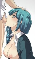 elaine_(unordinary) unordinary webtoon webtoon_waifu ai_generated edited_ai edited self_upload ceremon_vaughan oral oral_sex oral_penetration blowjob fellatio deepthroat sucking submissive submissive_female