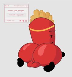 battle_for_dream_island battle_for_dream_island_again bfdi bfdia bfb object_shows ass ass_focus balls ballsack fries_(bfdi) thatboringfellow