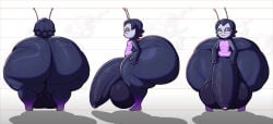 :3 alien antennae_(anatomy) backsack balls bedroom_eyes belly big_balls big_butt big_penis black_body black_hair bodily_fluids butt butt_from_the_front chart foreskin genitals grey_body grey_skin hair height_chart hi_res huge_balls huge_butt huge_hips huge_penis huge_thighs hyper hyper_balls hyper_butt hyper_genitalia hyper_hips hyper_penis hyper_thighs male model_sheet narrowed_eyes no_pupils penis pink_belly purple_body purple_eyes rear_view seductive senordraws shadow side_view small_but_hung solo sweat sweaty_butt thick_thighs wide_hips