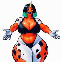 1girls ai_generated anthro anthrofied aquatic big_breasts bikini black_hair black_spots bra breasts creature curvaceous curvy female female_focus female_only fish fish_girl fish_humanoid game_freak green_hair hands_on_hips horn huge_breasts humanoid large_breasts lipstick looking_back nai_diffusion nintendo pokemon pokemon_(species) red_skin seaking spots stable_diffusion thick_lips thick_thighs voluptuous voluptuous_female white_skin whoram wide_hips remake