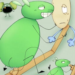12_oz_mouse adult_swim anal anal_penetration anal_sex anthro big_ears black_eyes blush bodily_fluids clenched_teeth constricted_pupils cum cum_in_mouth erection evolutionary_line eye_contact genital_fluids genitals golden_joe_(12._oz_mouse) green_body green_fur half-closed_eyes happy_sex huge_ears liquor_(12_oz_mouse) looking_at_another male male/male male_penetrating mammal mouse mouse_fitzgerald murid murine no_humans open_mouth oral oral_sex penetration penis rodent saliva sex shocked_expression simple_background smile standing stick_arms stick_legs straight straight_sex sweat tail teeth testicles thatcguy whiskers