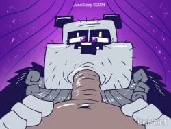 4:3 animated anthro bear belly bouncing duo fellatio first_person_view giant_panda jusosleep male male/male mammal master_yo oral overweight penile sex solo wrinkled_penis yin_yang_yo!