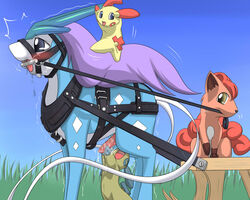 bondage brown_eyes canine color cum day female fox fur grey_eyes group hair_pull halter handjob kitsune kokuu leash male masturbation minun multi_tail outdoors penis plusle pokemon pokemon_(species) saliva size_difference straight_hair suicune tail tails tremoring vulpix