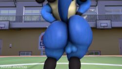 1boy 3d animated anus ass balls big_ass fart furry furry_only gay joemike lucario male male_only pokemon puffy_anus solo tagme video