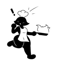 glazedbun apron apron_only bottomless bottomless_female female female_only 1girls breasts thighs ms._game_and_watch !