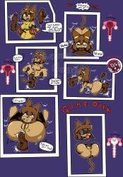 absurd_res ahegao anal anthro armor bad_end big_butt black_penis blindfold bodily_fluids bondage brown_hair butt clap clothing comic cross-eyed crying cum cum_inside dark-skinned_male divinitydivision domestic_cat ejaculation english_text eyewear eyewear_on_head felid feline felis female forced forced_oral full_nelson fur gag game_over gameoverse gauntlets genital_fluids genitals glitch_productions gloves goggles goggles_on_head group hair handwear heart_symbol hi_res human impregnation kit_(gameoverse) looking_pleasured male male/female mammal mind_break motion_lines multi_nipple nervous nipples nude onomatopoeia oral ovum ovum_with_face penis rape red_eyes sex sound_effects speech_bubble swear sweat tan_body tan_fur tears text this_is_your_life_now through_wall tongue tongue_out torn_clothing trio uterus uterus_with_face vaginal vaginal_penetration yellow_clothing
