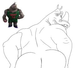 1boy 2026 animated anthro anthro_on_anthro archie_everhardt ass bara gay goat_(movie) male male_only monochrome muscular no_sound rhinoceros risenguy shaking_ass shorter_than_10_seconds solo sony_corporation sony_pictures_animation video wip