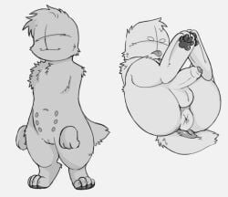 animal_genitalia anthro ass balls cub d1ctatordevil fluffy_grunt madness_combat pussy