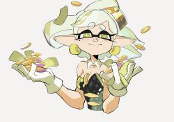 back_to_zero cleavage coin marie_(splatoon) object_between_breasts redraw splatoon