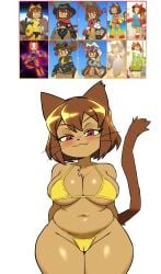 1girls alternate_body_type anthro ass big_breasts breasts english_text female female_focus female_only gameoverse huge_ass huge_breasts kit_(gameoverse) large_ass large_breasts panties solo thick_thighs thighs wide_hips ramoone bikini swimsuit