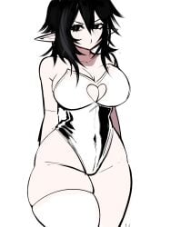 elf_female leotard mistysnugglebug sleepy_(mistysnugglebug) voluptuous_body
