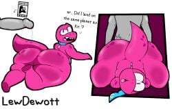 2026 2d 2d_(artwork) 2d_artwork anthro big_ass big_butt big_penis bodily_fluids bubble_butt butt digital_drawing_(artwork) digital_media_(artwork) dinosaur drawing drawn duo from_behind_position fucked_silly gameoverse gay gay_sex genital_fluids genitals glitch_productions gobbles_(gameoverse) hi_res huge_ass huge_cock hyper_ass lewdewott looking_at_viewer looking_back male male/male male_penetrated male_penetrating mammal open_mouth penetration penile penis prehistoric_species reptile scalie sex simple_background size_difference tagme tail text thick_thighs white_backgroundlewdewott wide_hips yaoi