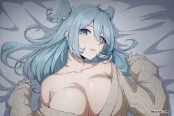 1girls 2d 2d_(artwork) 2d_artwork adult adult_female big_boobs big_breasts blue-eyed_female blue-haired_female blue_eyes blue_fingernails blue_hair blue_nail_polish blue_nails breasts busty busty_female busty_girl cleavage collarbone dayyo_(daydarion/day-chan) digital digital_art digital_drawing digital_drawing_(artwork) digital_media digital_media_(artwork) drawing elira_pendora female female_focus female_only fingernails fingers hair_between_eyes head_tilt heterochromia huge_boobs huge_breasts large_boobs large_breasts long_hair looking_at_viewer looking_up looking_up_at_viewer lying lying_down lying_on_back lying_on_bed lying_on_stomach mature mature_female mole mole_on_body mole_on_breast mole_on_chest nail_polish nails nijisanji nijisanji_en on_back on_bed on_stomach plump_breasts purple-eyed_female purple_eyes shiny_breasts shiny_hair shiny_skin shoulders sidelocks simple_background solo tilted_head virtual_youtuber vtuber vtuberfanart white_background youtuber youtuber_girl
