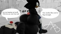 3d 3d_(artwork) animaniacs assjob big_butt big_penis bubble_ass bubble_butt buttjob femboy femdom feminine_male gay gay_domination hedgehog_humanoid hot_dogging hotdogging looking_back mephiles_the_dark power_bottom sega sonic_(series) sonic_the_hedgehog_(series) teasing text yakko_warner