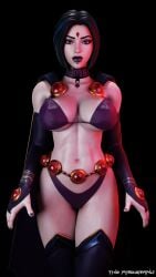 1girls 2022 3d 3d_(artwork) armwear big_breasts bikini bikini_top bimbo bimbo_choker breasts choker dc dc_comics female female_only forehead_jewel fortnite fully_clothed goth goth_girl looking_at_viewer multicolored_hair nail_polish painted_nails pale-skinned_female pale_skin panties piercing queen_of_spades rachel_roth raven_(dc) raven_(fortnite)_(dc) solo solo_female solo_focus superheroine teen_titans the_firebrand thick_lips thick_thighs thigh_boots wide_hips