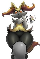 anthro black_body black_fur bodily_fluids box_(hajimeyou654) braixen canid canine carrying closed_eyes color_edit colored cute_fangs duo edit eyelashes faceless_character faceless_male female front_view fur generation_6_pokemon gesture glistening glistening_body human human_on_anthro inner_ear_fluff interspecies lickagoat looking_at_another looking_at_partner looking_at_viewer looking_down male male/female mammal navel nintendo on_shoulders open_mouth orange_body orange_fur pointing pokémon_(species) pokemon pokemon_(species) pokemon_only pokephilia side_view simple_background solo_focus speech_bubble standing stick sweat sweatdrop thick_thighs tuft video_games white_background wide_hips yellow_body yellow_fur