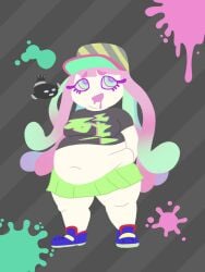 bbw chubby chubby_female cute happy harmony_(splatoon) solo_female splatoon splatoon_3