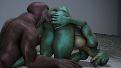 1boy1girl anal anal_licking anal_sex anthro anthro_on_anthro athletic_female athletic_male bed blue_eyes female_penetrated grabbing green_skin lizard lizard_(petruz) lizardman male/female male_rimming_female mr_sfm muscular muscular_female muscular_male open_anus petruz_(copyright) scalie sfm source_filmmaker straight tongue_out