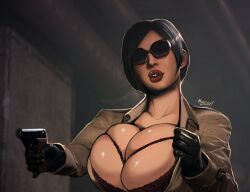 1girls ada_wong ada_wong_(adriana) aleksandrgav alternate_breast_size big_breasts big_lips bimbo bimbofication breast_expansion breasts bursting_breasts busty capcom cleavage clothed clothes clothing edit female female_focus female_only hourglass_figure huge_breasts human human_only humanoid large_breasts lip_expansion lipstick overflowing_breasts puffy_lips resident_evil resident_evil_2 resident_evil_2_remake solo solo_female