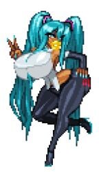 bimbo casetermk hatsune_miku high_heels huge_ass huge_breasts pixel_art thick_lips thick_thighs transparent_background vocaloid wide_hips