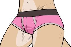 anthro clothing fiaskers fur furry pink_clothing pink_underwear tan_fur topless underwear