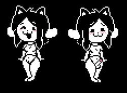 1boy 1girls 2d artist_request bob_(undertale) cat cat_ears cute dog female femboy furry male nude penis pixel_art pussy sprite tagme temmie temmie_(undertale) undertale undertale_(series)