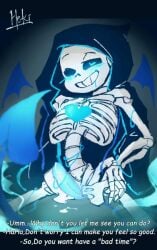 1boy 2d alternate_universe animated_skeleton artist_name blush cum ectopenis english_text glowing_penis heart heki_(artist) male male_only penis reaper_sans reapertale sans sans_au skeleton solo soul tagme talking talking_to_viewer text undertale undertale_(series) undertale_au