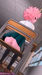 3d anal ass buttplug female mina_ashido my_hero_academia no_panties pink_hair pink_skin self_upload sex_toy solman_al_ source_filmmaker