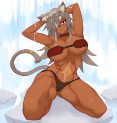1girls big_breasts breasts brown_hair completely_nude female female_only ghislaine_dedoldia huge_breasts long_hair looking_at_viewer mushoku_tensei mushoku_tensei:_isekai_ittara_honki_dasu nipples nude pubic_hair rtil smile solo thick_thighs