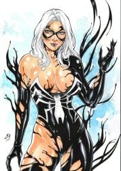 1girls big_breasts black_cat_(marvel) curvaceous curvy_body curvy_female curvy_figure ed_benes_studio felicia_hardy female_focus female_only junior_maia long_hair looking_at_viewer marvel marvel_comics milf seductive_eyes seductive_look solo_female spider-man_(series) straight_hair symbiote tagme venom_(marvel) voluptuous_female white_hair