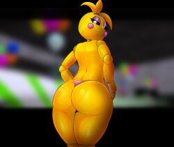 1girls animatronic anthro anthro_only anthrofied ass ass_focus ass_shot ass_up big_ass big_butt big_thighs bikini bubble_ass bubble_butt butt_focus butt_shot el_jyjys eyelashes female female_focus female_only five_nights_at_freddy's five_nights_at_freddy's_2 half-closed_eyes looking_at_viewer ls machine mammal presenting presenting_ass presenting_butt robot semi-nudity showing showing_ass smile smiling smiling_at_viewer standing thick_ass thick_thighs toy_chica_(fnaf) white_eyes wide_hips