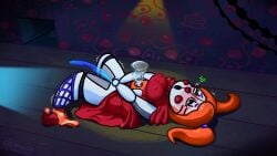 1girls 2022 ahe_gao animatronic ass baby_(fnafsl) blush breast_grab breasts circus_baby circus_baby_(fnaf) clothed clothing clown clown_girl color colored erect_nipples female female_focus female_masturbation female_orgasm fishnet_stockings five_nights_at_freddy's flashing green_eyes humanoid lying lying_on_back lying_on_floor machine masturbation mr_coomblsh nipples_visible_through_clothing on_floor open_mouth orgasm orgasm_face panties_around_leg panties_around_one_leg panties_down red_hair red_shirt red_skirt redraw robot robot_girl sister_location skirt solo solo_female solo_focus squirting tagme text twintails