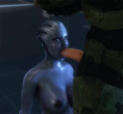 1boy 1girls 3d alien alien/human alien_girl animated areolae armor asari athletic_female big_penis blowjob blue_eyes blue_skin bouncing_breasts breasts crossover deepthroat deepthroat_no_hands edit edited erection fellatio halo_(series) huge_cock human human_penetrating large_breasts large_penis liara_t'soni light-skinned_male light_skin long_penis male mass_effect master_chief nipples no_sound noname55 nude on_knees oral penis sex source_filmmaker straight tagme thick_penis video