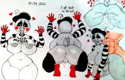 anus big_ass big_breasts cum_in_ass drawn dripping_pussy five_nights_at_freddy's mime_toy_chica mrchinoart pussy sex_from_behind thick_thighs toy_chica_(fnaf) unseen_male_face