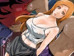 1girls bleach emotionless expressionless huge_breasts imminent_rape imminent_sex inoue_orihime maxi orange_hair rape