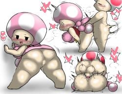 1boy 1girls 2022 ass balls bent_over big_breasts big_penis black_eyes blush bodily_fluids bottomless breasts duo enigi09 female female_penetrated fungi_fauna fungi_humanoid genital_fluids genitals heart humanoid looking_back male male/female male_penetrating male_penetrating_female mario_(series) mating_press mob_face motion_lines mushroom_cap mushroom_girl mushroom_hat mushroom_humanoid nintendo non-human nub_feet nude nude_male penis pussy pussy_juice sex sex_from_behind simple_background sweat testicles toad_(mario) toadette twintails vaginal vaginal_fluids vaginal_penetration vaginal_sex wet_pussy white_background