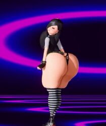 1girls 3d animated ass ass_clapping ass_shake black_hair disney female goth goth_girl gothic hair_covering_eye honey_select huge_ass mp4 pixar prevence smooth_skin sound tagme teenager the_incredibles thick_thighs video violet_parr