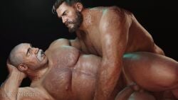 2boys 3d 3d_(artwork) age_difference anal anal_penetration anal_sex animated balls beard burn_scar dick erection gay gears_of_war hairy hi_res human joecalzon looking_at_partner male male/male male_only male_penetrating male_penetrating_male musclegut muscular muscular_male no_sound nude older_male on_side pecs short_playtime sid_redburn sweat tagme video