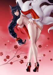 ahri fox_ears fox_girl heheneko league_of_legends