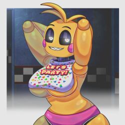 1girls animatronic armpits breasts chicken cleavage female five_nights_at_freddy's five_nights_at_freddy's_2 hi_res lueduartv robot scottgames solo toy_chica_(fnaf) toy_chica_(love_taste)