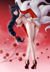 ahri fox_ears fox_girl heheneko league_of_legends