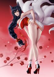 ahri fox_ears fox_girl heheneko league_of_legends