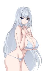 1girls belly belly_button big_breasts bikini blue_eyes breasts crimecrime curvaceous curves curvy curvy_body curvy_female curvy_figure curvy_hips ethel_(xenoblade) female hand_on_breast huge_breasts large_breasts long_hair purple_eyes silver_hair swimsuit swimwear thick thick_thighs thighs tummy white_background white_hair xenoblade_(series) xenoblade_chronicles_3