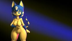 3d 3d_(artwork) 3d_model animal_crossing animal_humanoid ankha ankha_(animal_crossing) ankha_(hazeker) anthro big_breasts blue_hair breasts cat_humanoid digital_media_(artwork) doubutsu_no_mori egyptian felid felid_humanoid feline feline_humanoid felis female fur genitals hair hazeker hi_res huge_breasts humanoid mammal mammal_humanoid nairu_(doubutsu_no_mori) nintendo nipples nude pussy simple_background solo the_numb_skull video_games yellow_body