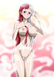 big_breasts blush breasts censored female female_only nel-zel_formula one_piece red_hair shower showering tagme uta_(one_piece) white_hair