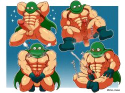 anal anal_sex balls bara boner cape cum dragon_quest erection gloves iriai_inasa kandar male male_only mask masked masturbation multiple_views muscles muscular orgasm penis sex spread_legs