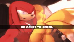 16:9 2boys 3d 3d_(artwork) absurd_res anthro anus ass balls breasts canid canine car digital_media_(artwork) duo echidna english_text fox gay genitals hi_res knuckles_the_echidna loafsfm male male/male mammal meme monotreme naked nipples nude sega sonic_(series) sonic_the_hedgehog_(series) source_filmmaker sunset tails text vehicle widescreen yaoi