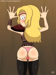 amphibia amphibia_(series) ass disney disney_channel female_only hair hands julex93 long_blonde_hair panties sasha_waybright smooth_skin solo yellow_hair