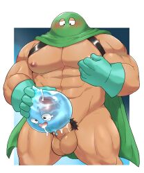 after_orgasm balls bara boner cape cum cum_inside dragon_quest erection gay gloves kandar male male_only mask masked muscles muscular o-ro penetration penis pubic_hair slime_(dragon_quest) slime_penetrated solo solo_male yaoi